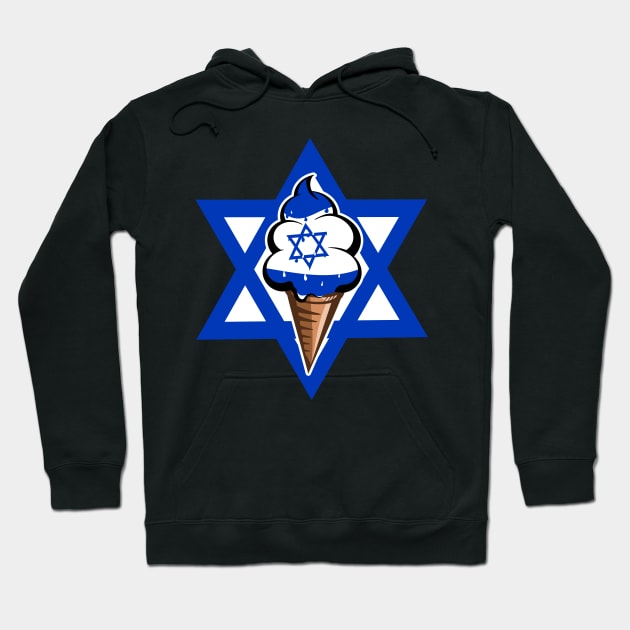 Israeli flag funny ice cream Hoodie by mailboxdisco